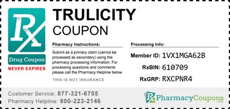 It's free and no personal information required. . Printable coupon for trulicity